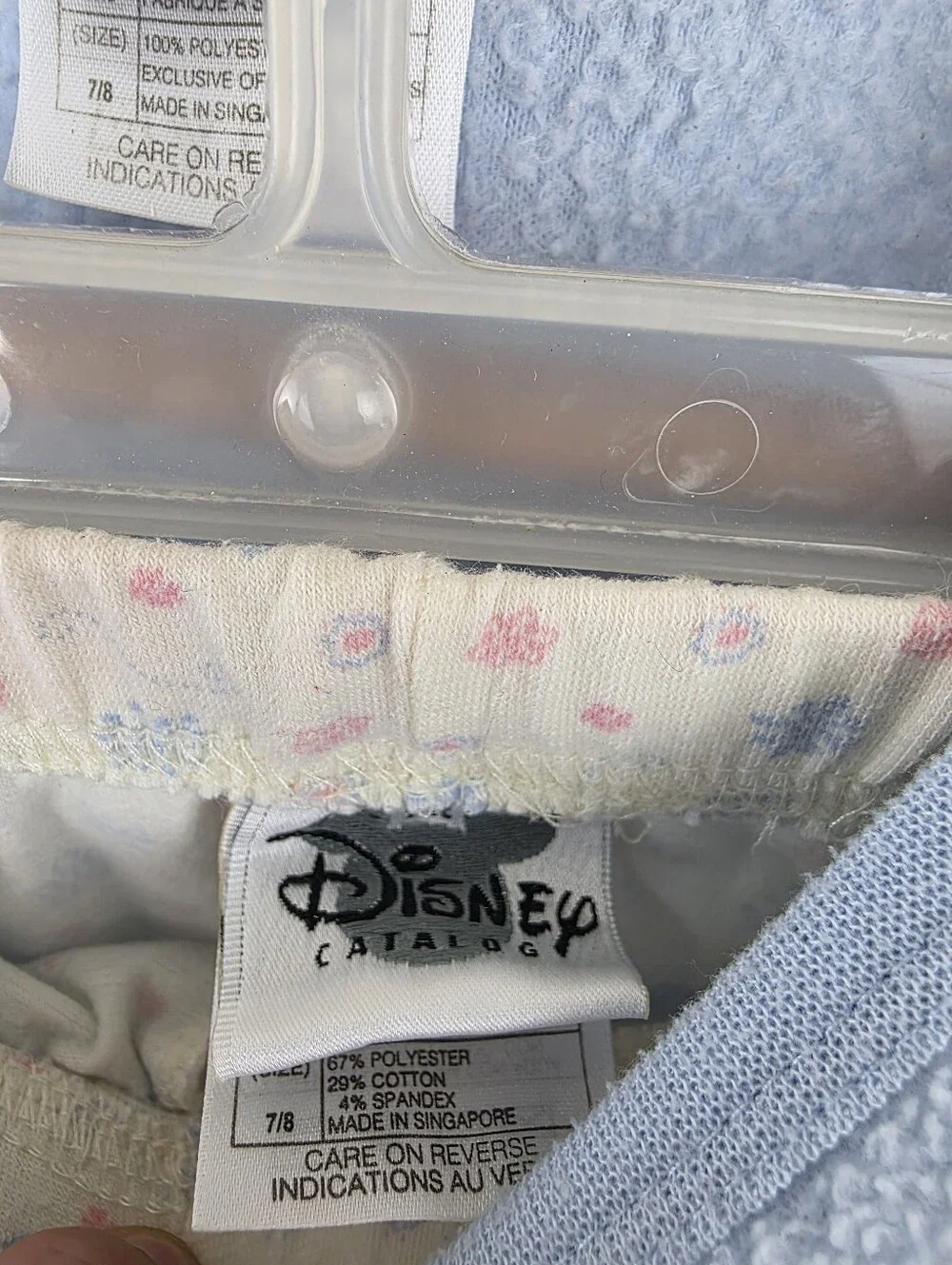 Disney Catalog Vintage Y2K Girl's Winnie The Pooh Fleece Embroidered Pj Set 7/8